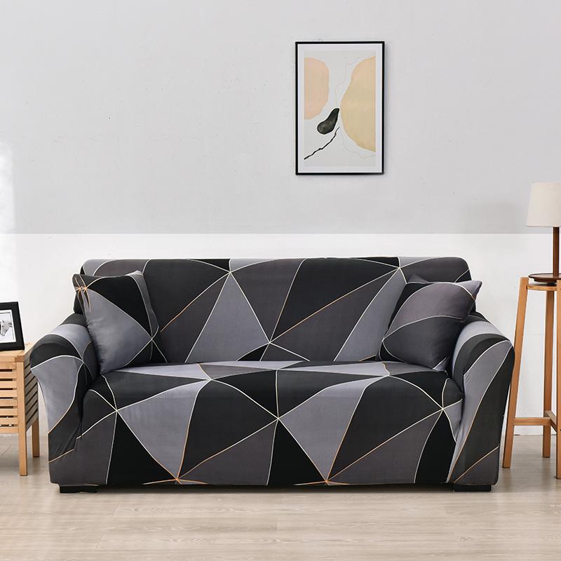 

1 шт. Чехлы для диванов Geometry для гостиной, эластичные чехлы для диванов, чехлы для угловых диванов, чехлы для диванов, чехлы для стульев, защитные чехлы для мебели 1pc1-seat 90-140cm