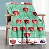 Arsenal Customize Your Name Blanket Cozy Customizable Blanket Ultra-Soft Suitable for Bedding Office Chair Nap All-Season Use
