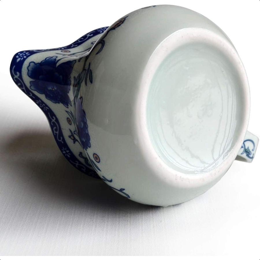 Yxhupot Teapot 15oz Blue White Porcelain China Stainless Steel Infuser Flower cihu mudan