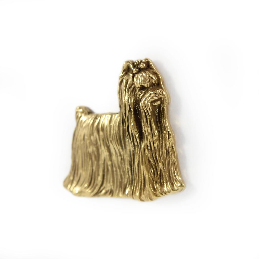 Yorkshire Terrier, Yorkie - Dog brooch in decorative box, elegant gold-plated pin, Art-Dog brand jacket pin