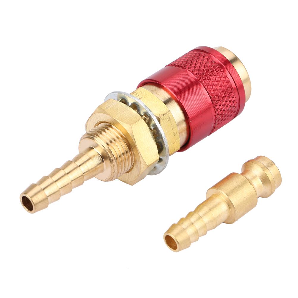 M6 Gas & Water Quick Connector for MIG TIG Welder Torch Fitting For Welding Torch Red