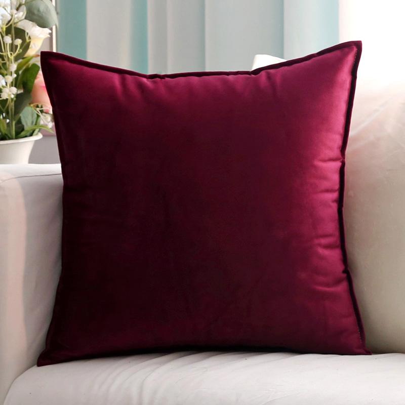 Velvet Cushion Cover Solid Color Square Pillow Covers for Home Living Room Sofa Decorative Headboard Pillowcase 50x50cm/60x60cm