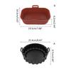 Rectangular/Round Air Fryer Pad NonStick Silicone Mat Reusable Air Fryer Accessories Silicone Material for Air Fryer