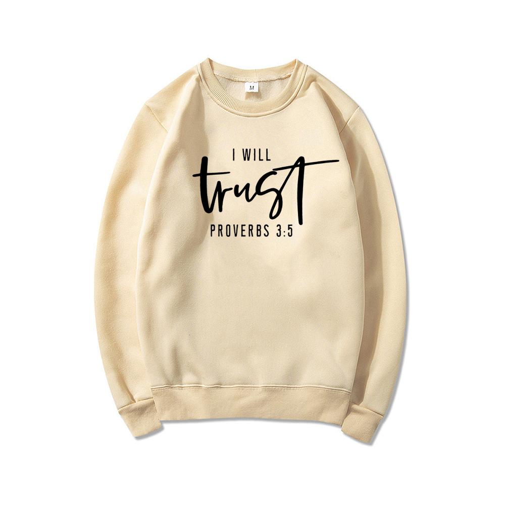 

Я буду доверять притчам 3:5 толстовки христианские толстовки для женщин подарок любителя Иисуса христианская одежда вера пуловеры толстовки XXXL