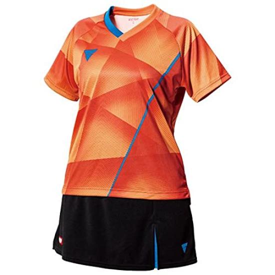 VICTAS Table Tennis Game Shirt Official Match Black Size 031485 V-LGS201 Women's, Wear, (0020), 2XS,