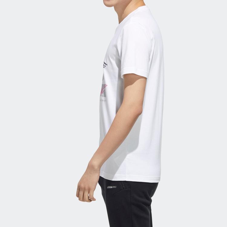 Adidas Neo Eye-Catching Print Straight Cut T-Shirt Men Tops White FP7302