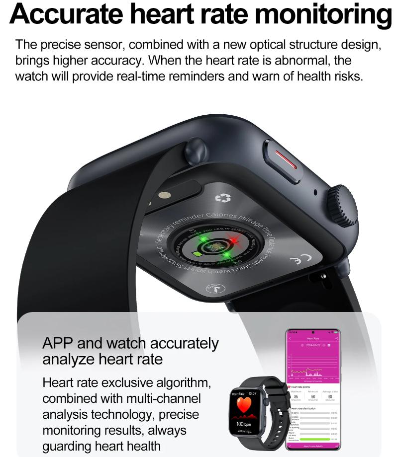 2025 Új Mikro Fizikai Vizsgálat Egészség Okosóra Férfi Sport Fitness Követő Pulzus Hőmérséklet NFC Bluetooth Hívás Okosórák