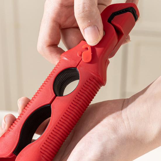 Anti-Scald Dish Clip 3-in-1 Multi-Functional Hot Plate Gripper Bowl Plate Clamp Bottle Opener Heat Resistant Silicone Kitchen Tool with Non-Slip Grip