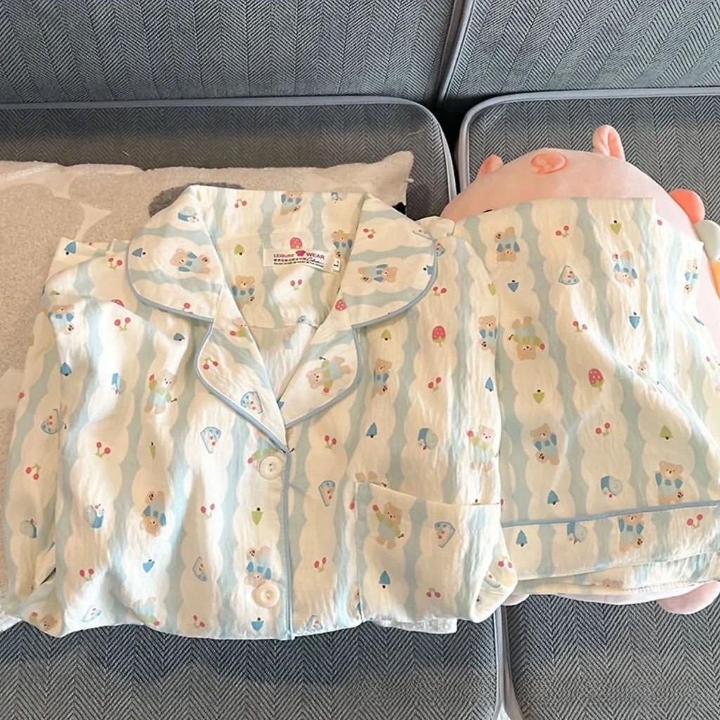 Cloud Cotton Short Pajamas Set With Breathable Fabric For Youth Women Summer Sleepwear