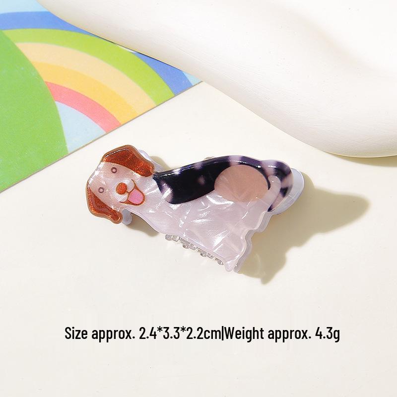 Niedliche Ozeantier Acetat Krallenklemme: Muschel, Delfin, Seestern, Welpen-Design