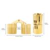 8 Pcs 18 Mm Brass Hidden Barrel Hinges - Invisible Concealed Furniture Hinges for DIY Jewelry Box, Cabinets & Secret Doors