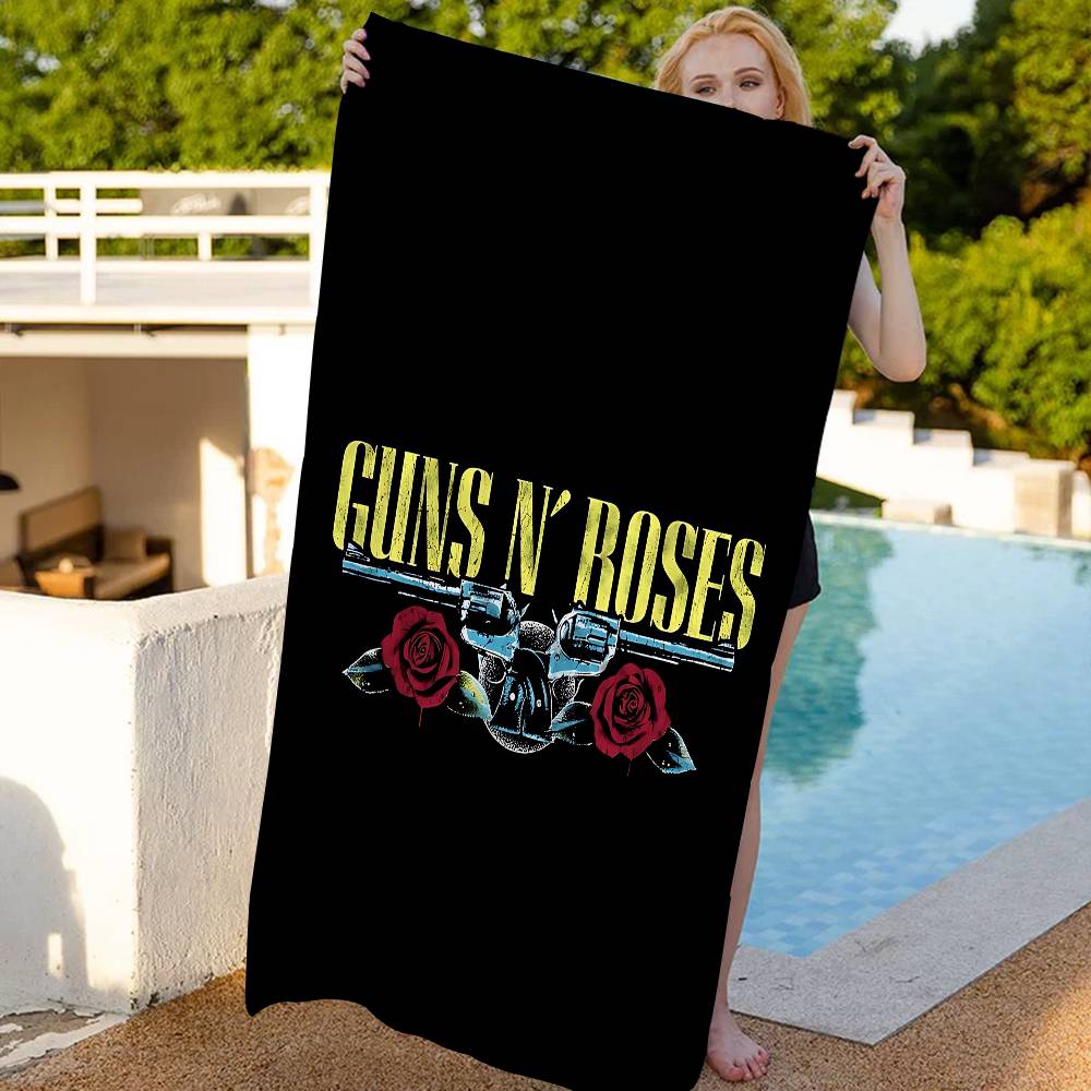 Rock Music Band G-Guns N Roses Microfiber Blanket Quick Drying Beach Towels Oversized Printing Absorbent Pool Towel Blanket