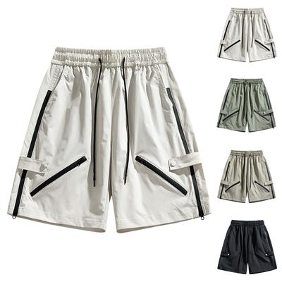 Sommer-Shorts für Herren mit digitalem Camouflage-Druck, flexible, elastische, verkürzte Sport-Shorts