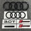 2026 7pcs/set For Audi A7 front and rear four-ring logo 2012-2018 Quattro 3.0T tail logo supercharged combined modified car sticker.