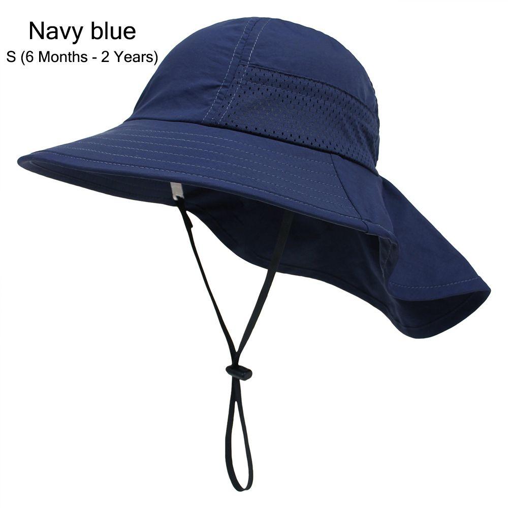 Large Brim Beach Hat Adjustable with Neck Flap Beach Play Hat Kids Sun Hat Sun Protection Hat