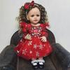 KEIUMI 55 Cm Christmas Gifts Reborn Baby Dolls Full Silicone Vinyl Princess with Curls Fashion Hollaween New Year Decoration Kids Playmates
