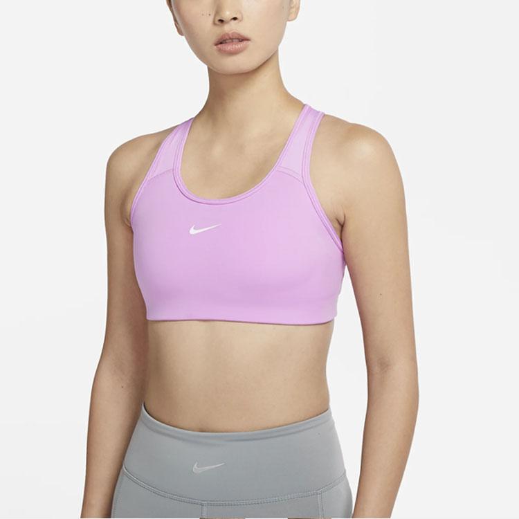 Nike Swoosh Medium Support One-Piece Padded Sports Yoga Fitted Tank Top Women Tops Bold-Pink BV3637-680