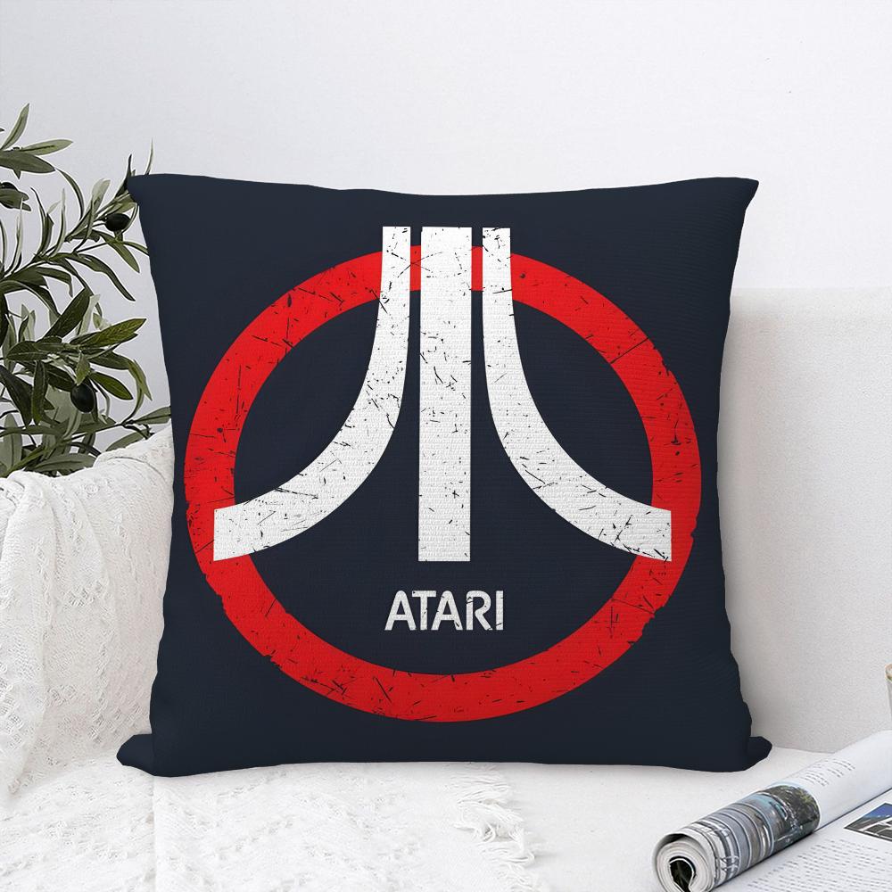 A-AtariS Game Logo Pillow Case Sofa Decorative Home Double-sided Print Plush Square Throw Pillow Covers Cushion Decor Cover