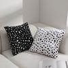 New Nordic Simple Plush Double-sided Black and White Spots Pillow Cushion Cover
