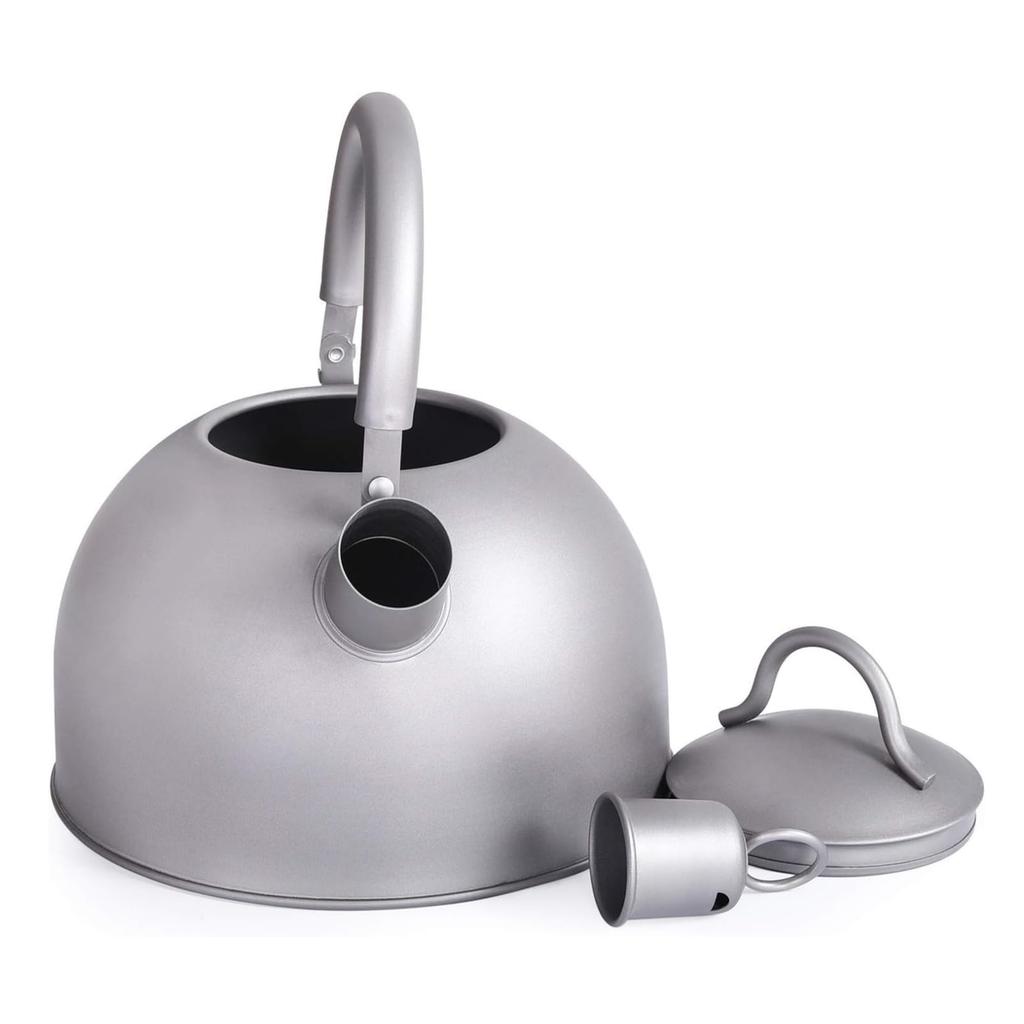 Boundless Voyage Titanium Whistling for Outdoor Camping and Suitable for Direct Large Made of Pure Kettle, Type, 2.0L, BBQ, Flame, Capacity, Titanium,