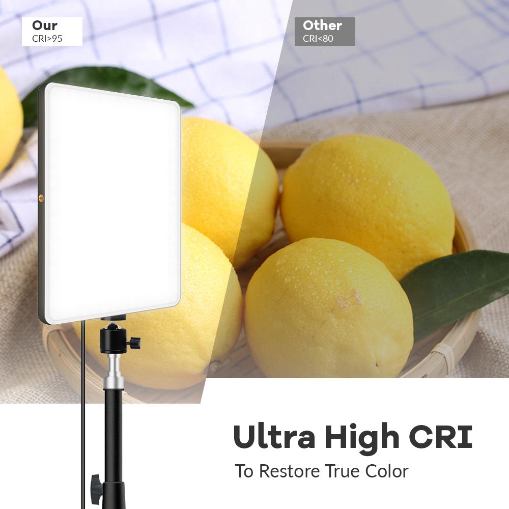 LED Video Light With Professional Tripod Stand Remote Control Dimmable Panel Lighting Photo Studio Live Photography Fill-in Lamp