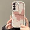 Phone Case for Samsung Galaxy S26 S25 S24 Ultra S23 FE Plus A56 A55 A57 A56 A36 A17 A16 Creamy Wavy Edge Butterfly Painted Cover
