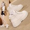 Korean version of platform boots women's 2025 winter velvet warm high-top ins tide student leisure sports cotton shoes Q501