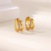 New Arrival Double Chains Long Tassel Drop Earrings For Women Korean Stainless Steel Zircon Hanging Earring Piercing Jewelry