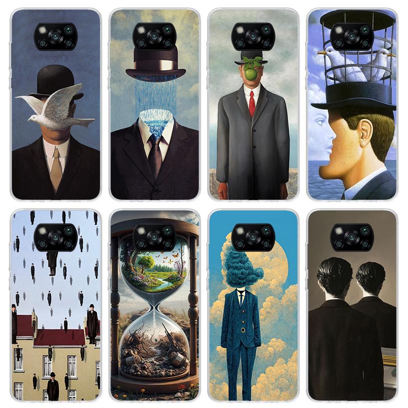 Rene Magritte Art Phone Case For Xiaomi Poco X7 X6 X5 Pro F7 Ultra Redmi 15C 15 13 13C 12 12C 10 10A 10C 9 9A 9C 9T Shell Poco X