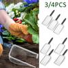 3/4Pcs Gardening Soil Sifters Stainless Steel Sand Soil Compost Sifter with Handle Sieve Sifter Potting Scoop Cat Liter Scoop