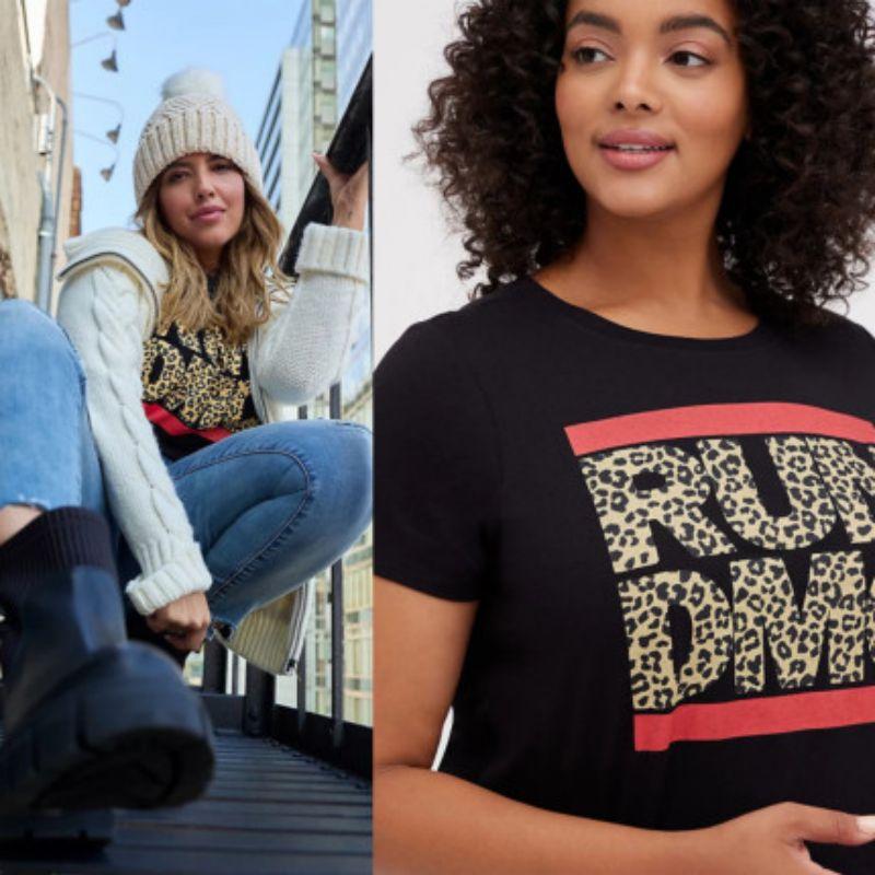 

Western Style Leopard Print Letter Crew Neck Black Slim Looking Short Sleeve T-shirt Summer Fashion Fat Sister mm Oversize Women s Clothing 100.00kg Black 1