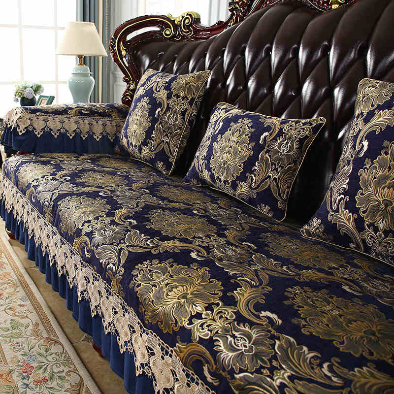 Luxury Jacquard Sofa Cover Living Room Decor Sofa Cushion Couch Cover Home Anti-slip Anti-wrinkle Furniture Protective Slipcover