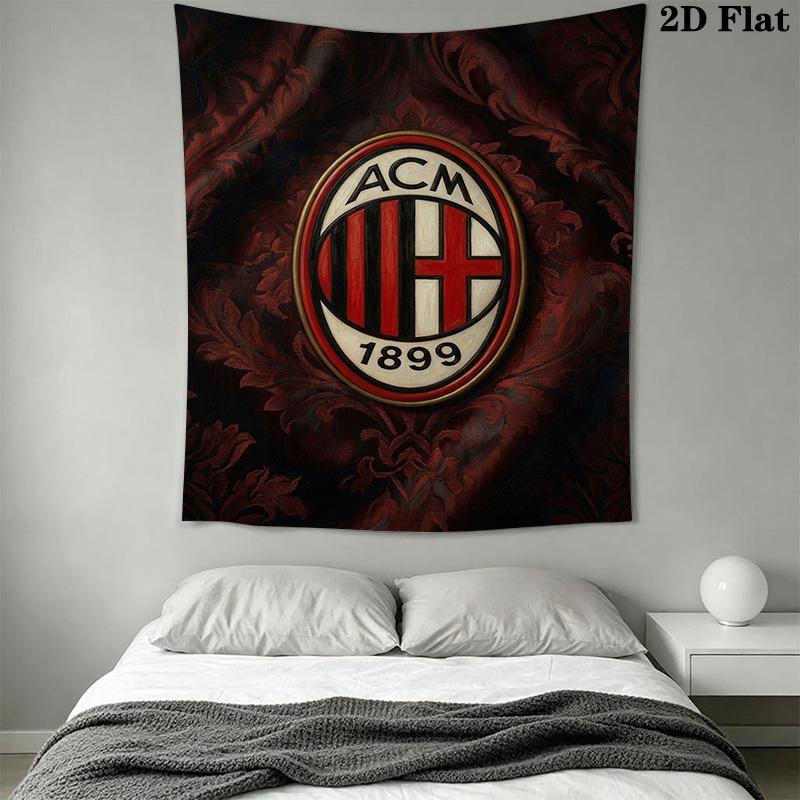 Ac Milan Crest Emblem Threepiece Set 1 Duvet Cover 2 Pillowcase Without Core Bedding Set Duvet Cover And Pillowcase Soft And Comfortable