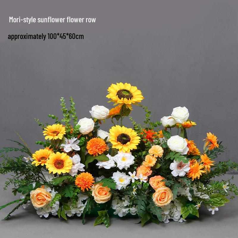 Mori Style Artificial Wedding Floral Aisle Decoration
