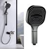 Multipurpose 13cm Gray Handheld Shower Set Bathroom Accessory for Home Bathrooms with Efficient Triples Filter Designs