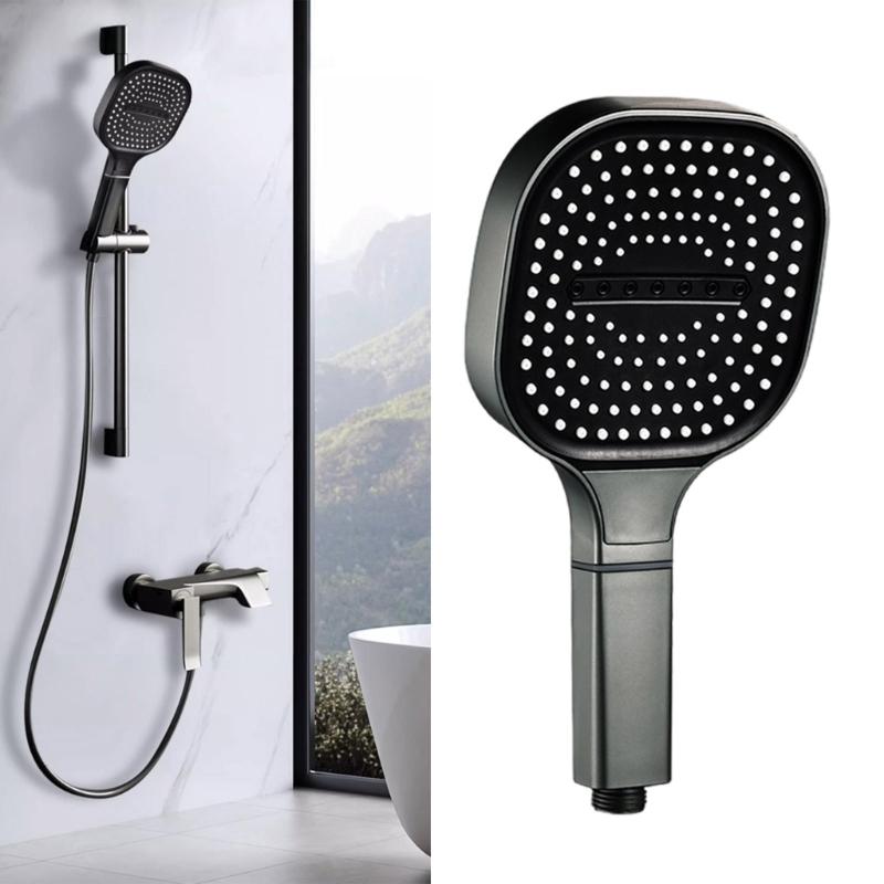 Multipurpose 13cm Gray Handheld Shower Set Bathroom Accessory for Home Bathrooms with Efficient Triples Filter Designs