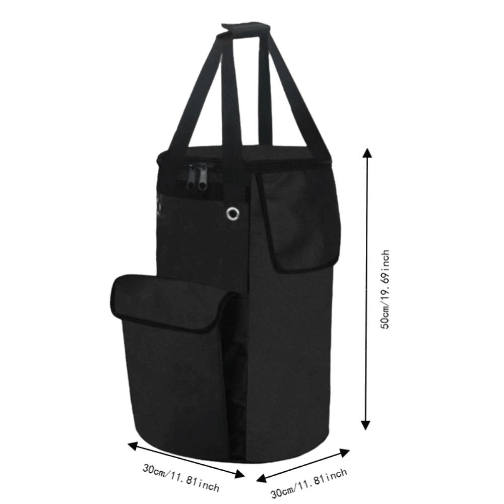 Side Flap Design Propane Cylinder Storage Bag Black Gas Bottle Carry Bag Camping Trip