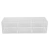 Nail Tip Box 3 Compartment Storage Case Container Transparent Open Design for Tool