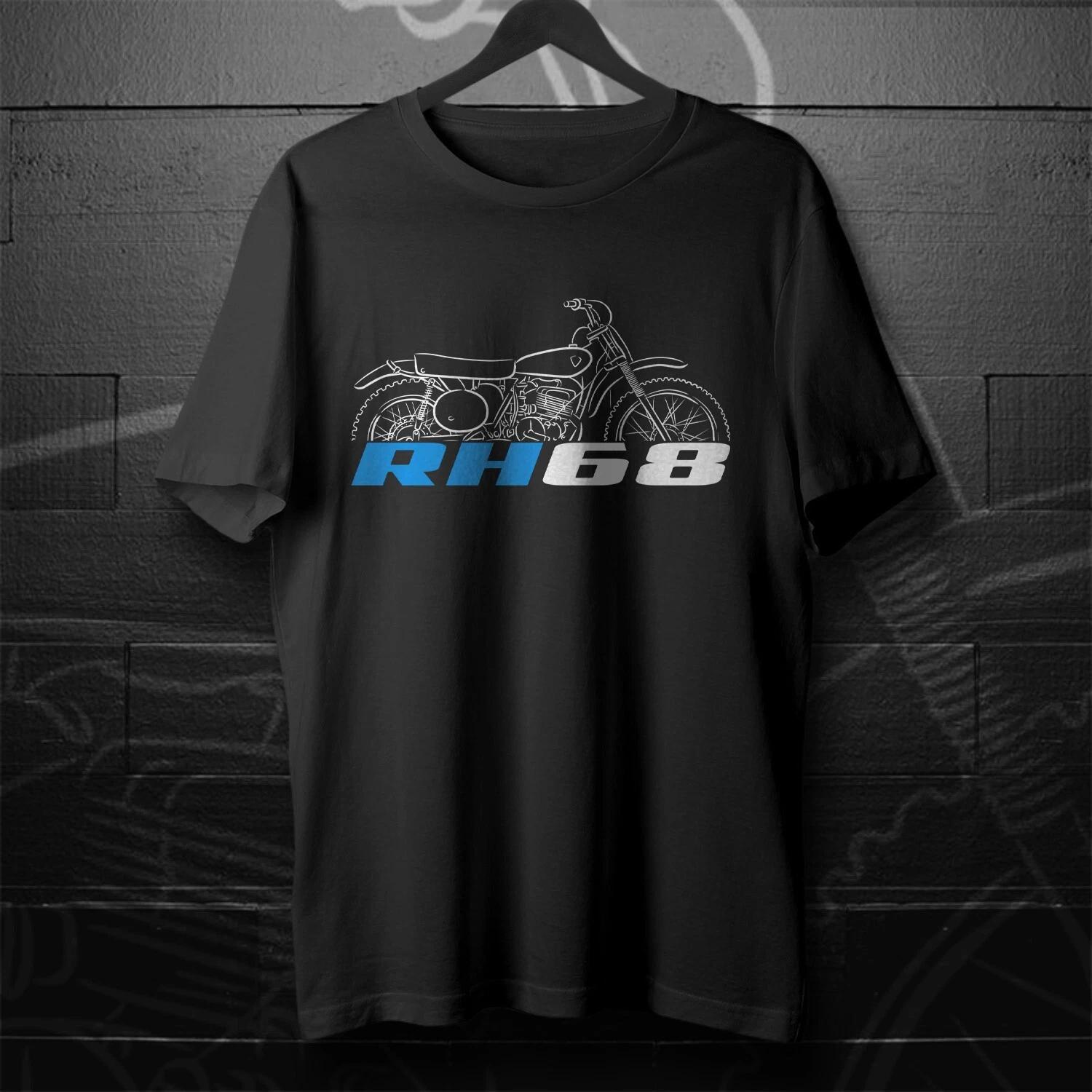 Black men s and women s T-shirt Suzuki RH68 1968 - Motorcycle L