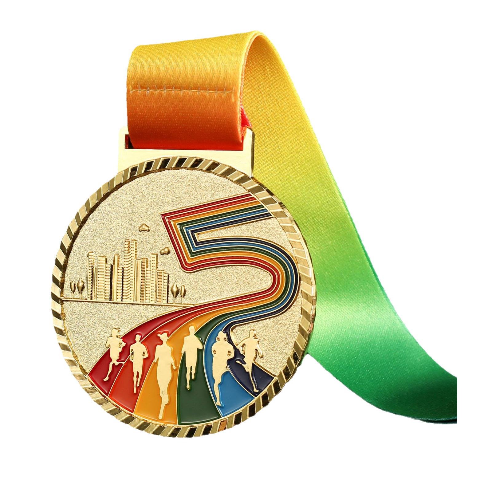 

Медаль Победителя Цинковый Сплав Изысканная Текстура Цветная Лента Прочная Медаль за Участие для Спортивных Летних Игр Gold Color