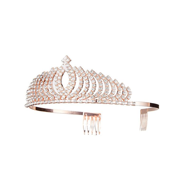 New Bridal Tiara Crown Rhinestone Metal Hair Accessories Wedding Dress Accessories Headband Crown