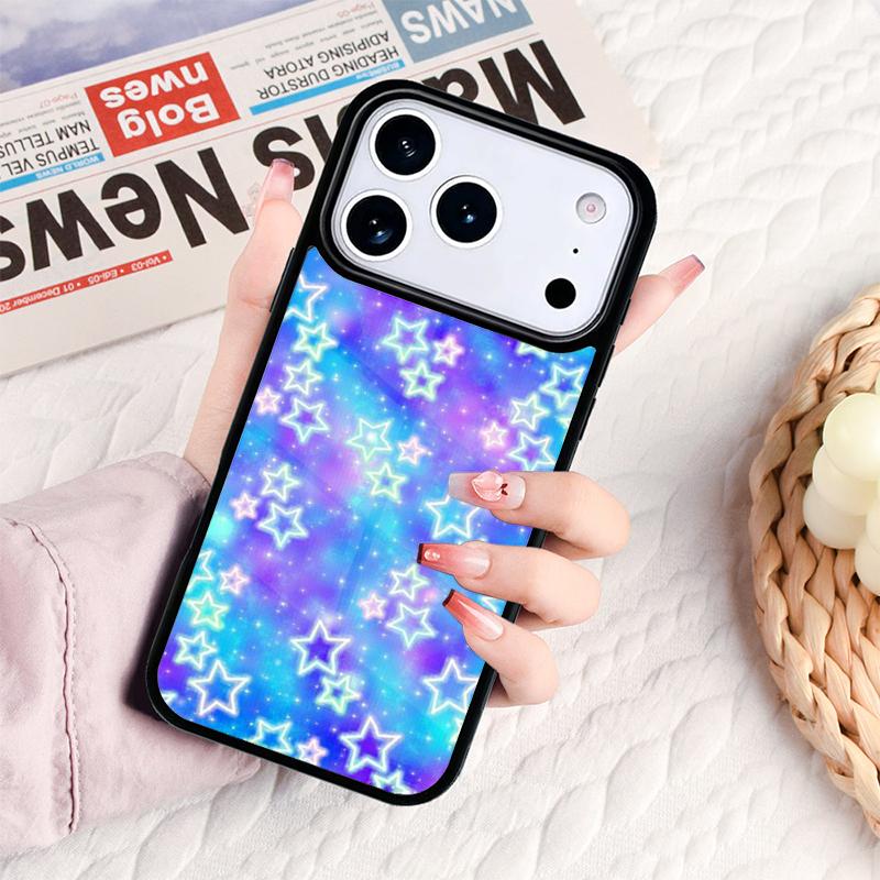 Stars Colourful Phone Case For IPhone 17 16e 15 14 13 12 11 Pro Max Air Mini Soft Protective Cover