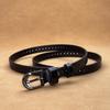 Women's Hollow Leather Belt Women's Casual Versatile Cowhide Belt