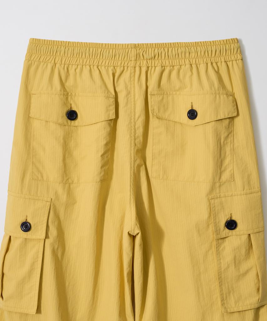 Gameoncheupaeb 8 Buttons Parachute Nylon Pants (Yellow)