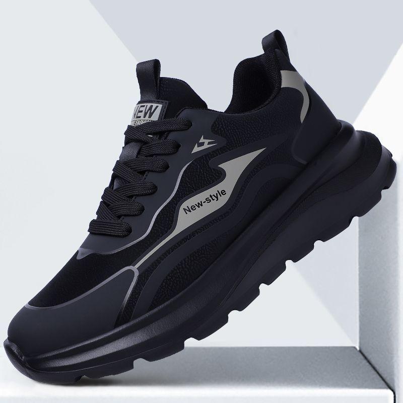 Men's shoes autumn black breathable waterproof sneakers men's versatile soft-soled non-slip casual shoes men's