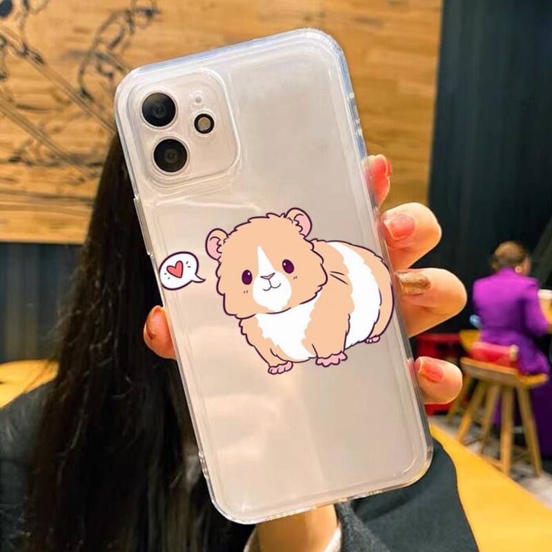 Cute Hamsters Phone Case for iPhone 11 12 13 mini pro XS MAX 8 7 6 6S Plus X 5S SE 2020 XR clear case