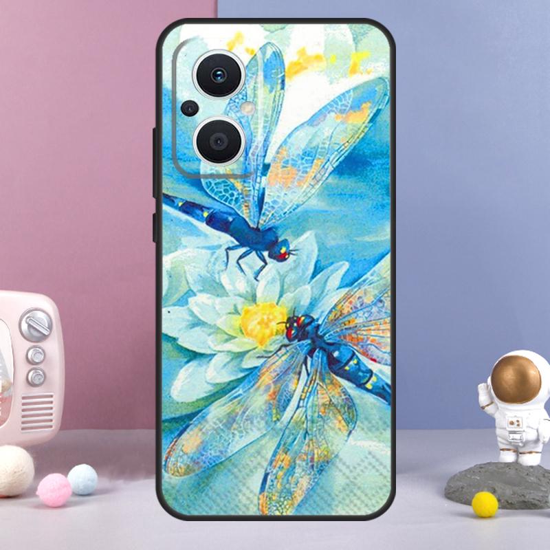Luxury Dragonfly Funda For OPPO Reno 14 F 11F 12F 13F 10 11 12 13 Pro 7 8 Lite OPPO Find X8 X6 X5 X9 Pro Case