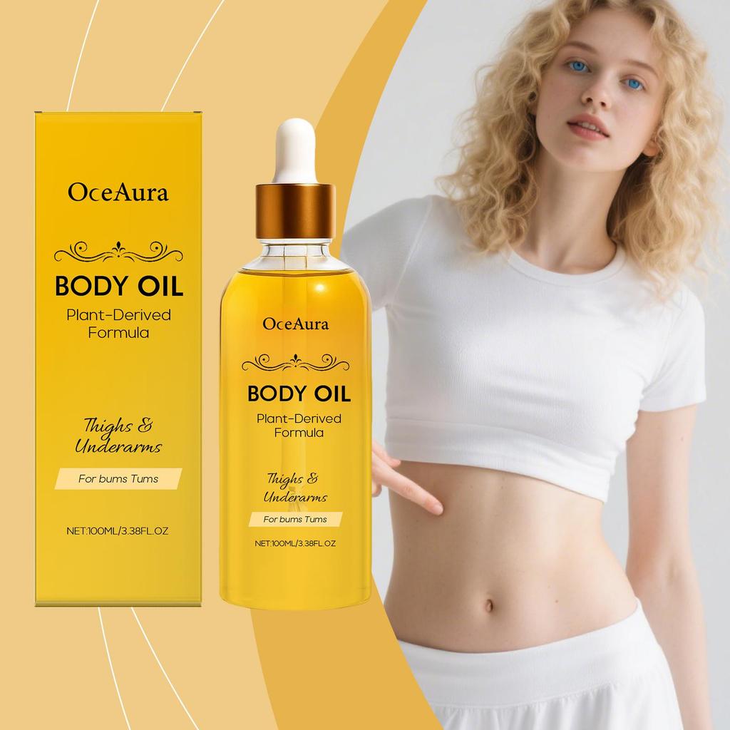 OCEAURA Body Moisturizing Oil, Lightweight & Silky Smooth, Daily Massage & Hydration, Non-Greasy Feel