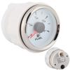 2in 190ohm Fuel Level Gauges Digital Display 8 Colors Backlight for 12V 24V Motorcycle Car YachtWhite Dial Silver Frame