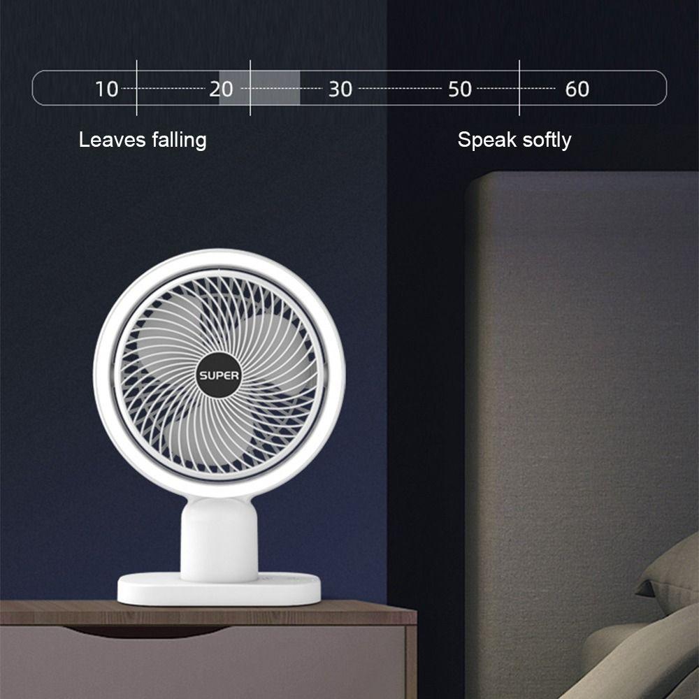 Portable Rechargeable Fan with Light Camping Fan Rechargeable Desktop Portable Circulator Wireless Electric Fan LED Night Light